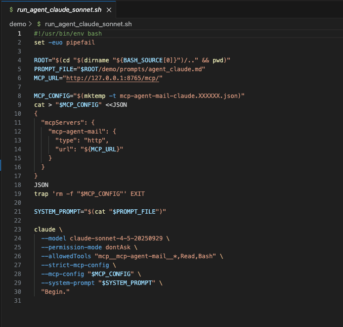 Starting agents from bash