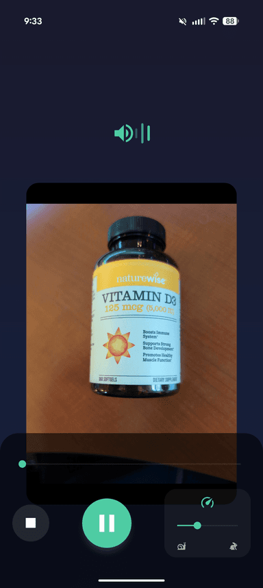 App screenshot - playback controls